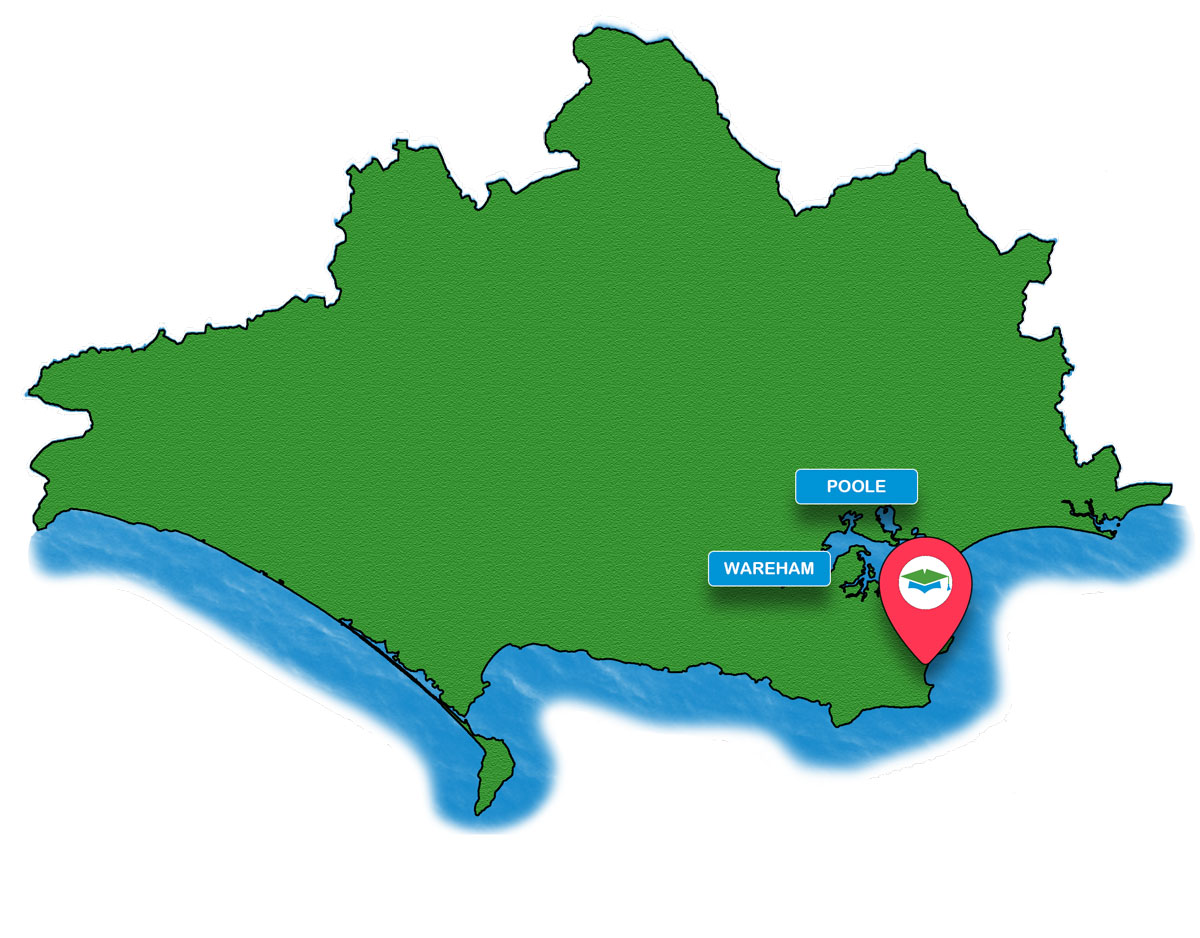 School trip Isle of Wight location map for Beach Visit: Swanage